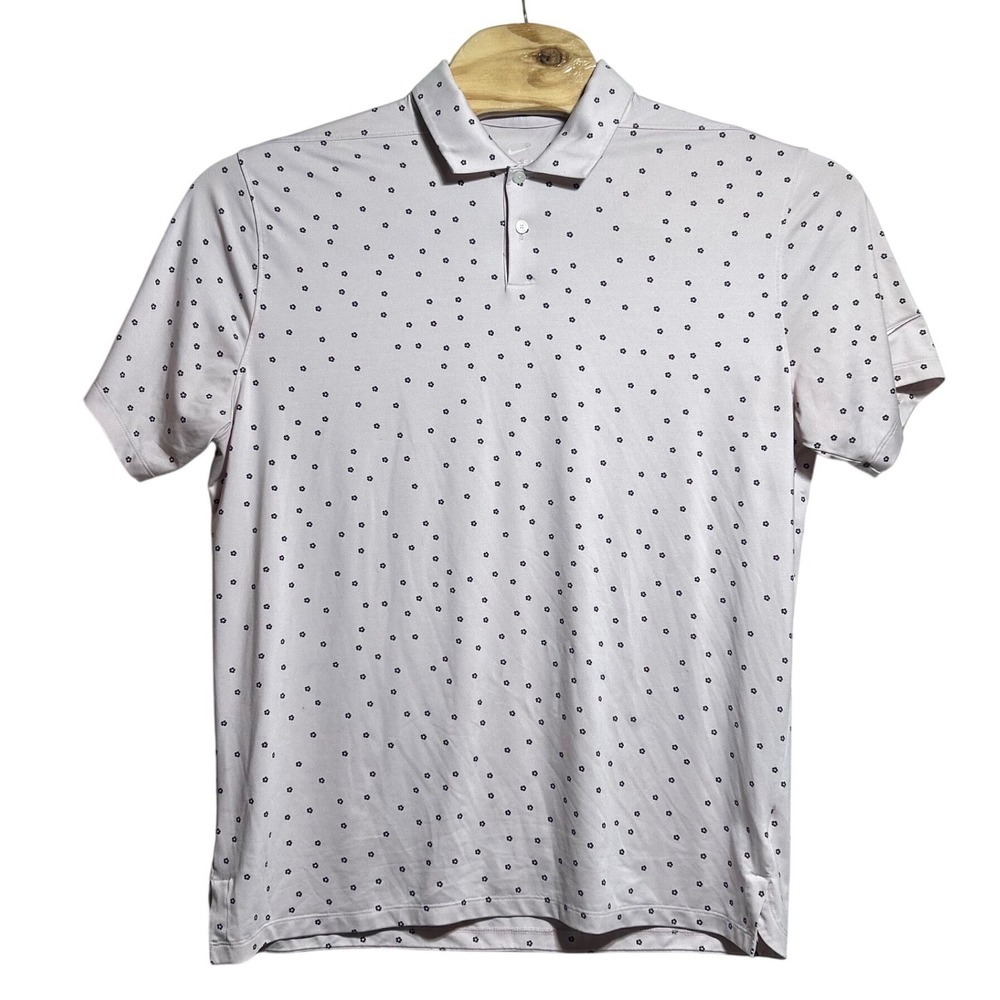 Nike Dri-FIT Mens Golf Polo Shirt Pink Floral CI9784-699 Large